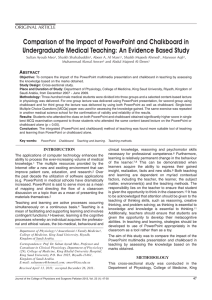 Comparison of the Impact of PowerPoint and Chalkboard in
