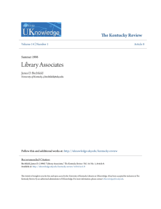 Library Associates - UKnowledge