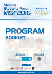 MSF2016 Program Booklet - GulfThoracic Congress 2016