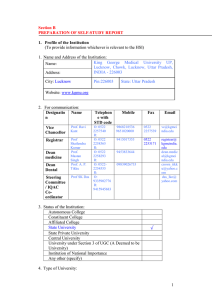 Revised SSR - King George`s Medical University