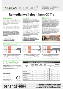 Data Sheet CDT-9 Remedial Wall Tie