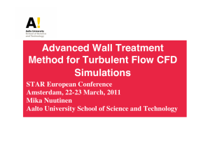 Advanced Wall Treatment Method for Turbulent Flow - CD