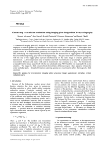 Gamma-ray transmission evaluation using imaging plate designed