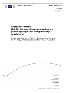 Krafttransformere – Del 21: Standardkrav