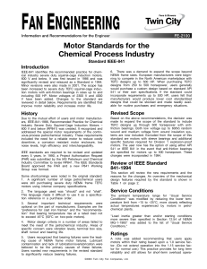 Motor Standards for the Chemical Process Industry