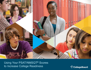 Lesson Plan: Using Your PSAT/NMSQT Scores to Increase College