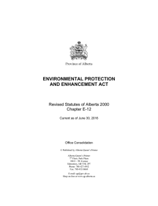 Environmental Protection and Enhancement Act