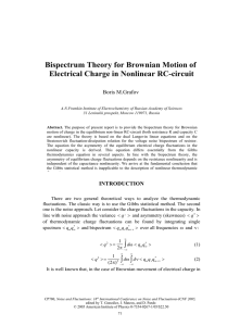 Bispectrum Theory for Brownian Motion of Electrical Charge in Non