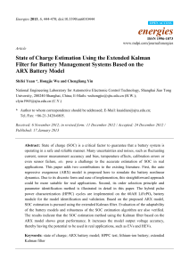 State of Charge Estimation Using the Extended Kalman