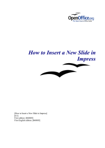 How to Insert a New Slide in Impress