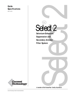 Guide Specifications Selenium-Enhanced Suppression and