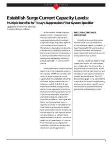 Establish Surge Current Capacity Levels