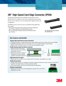 3M™ High-Speed Card-Edge Connector, SPD08 Sales Sheet