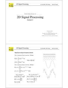 2D Signal Processing
