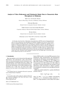 Analysis of Video Disdrometer and Polarimetric Radar Data to