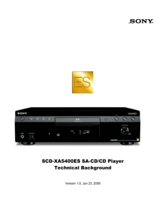 SCD-XA5400ES SA-CD/CD Player Technical Background