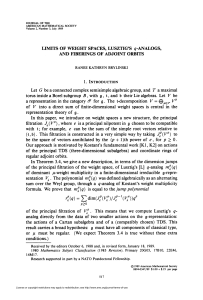 LIMITS OF WEIGHT SPACES, LUSZTIG`S q