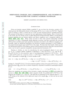 Derivative complex, BGG correspondence, and numerical