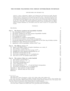 THE FOURIER TRANSFORM FOR CERTAIN HYPERK¨AHLER