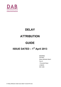 Delay Attribution Guide - Delay Attribution Board