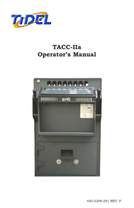 TACC-IIa Operator`s Manual