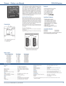 TDUB Series Timer - Delay-on-Break