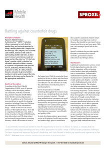 Battling against counterfeit drugs