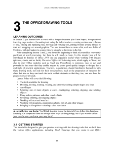 Lesson 3: Office Drawing Tools