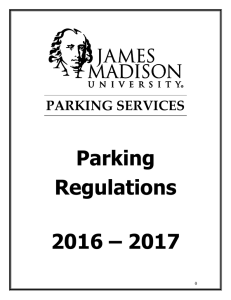 Parking Regulations - James Madison University