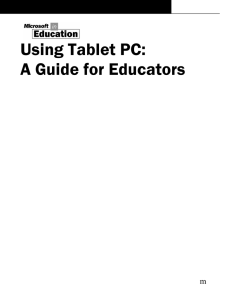 Using Tablet PC: A Guide for Educators