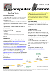 Spelling Test Planner  - Code-it