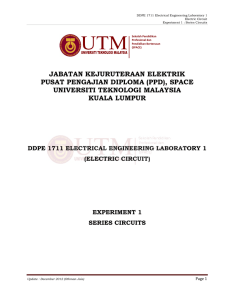 electric circuit - Universiti Teknologi Malaysia