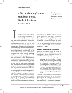 Standards- Based, Student- Centered Assessment