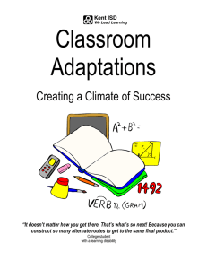 Classroom Adaptations
