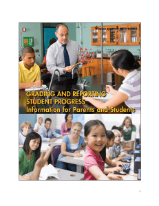 Grading and Reporting Student Progress