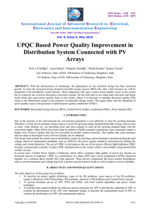 UPQC Based Power Quality Improvement in Distribution