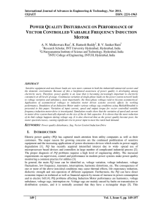 POWER QUALITY DISTURBANCE ON PERFORMANCE OF