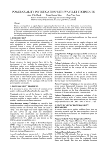 power quality investigation with wavelet techniques