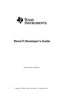 RemoTI Developer`s Guide (Rev. D)