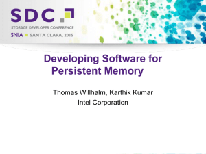 Developing Software for Persistent Memory