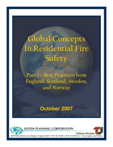 Global Concepts In Residential Fire Safety