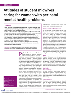 Attitudes of student midwives caring for women with perinatal mental