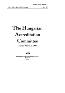 The Hungarian Accreditation Committee