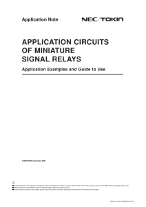 APPLICATION CIRCUITS OF MINIATURE SIGNAL RELAYS