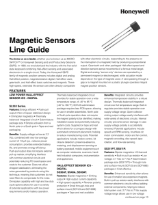 Magnetic Sensors Line Guide - Honeywell Sensing and Control