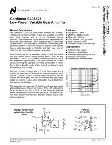 Comlinear CLC5523 Low-Power, Variable Gain Amplifier