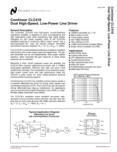 Comlinear CLC418 Dual High-Speed, Low