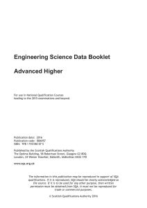 Engineering Science Data Booklet Advanced Higher