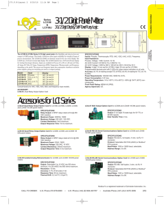 3-1/2 Digit Panel Meter Accessories for LCI Series