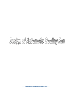 Design of Automatic Cooling Fan